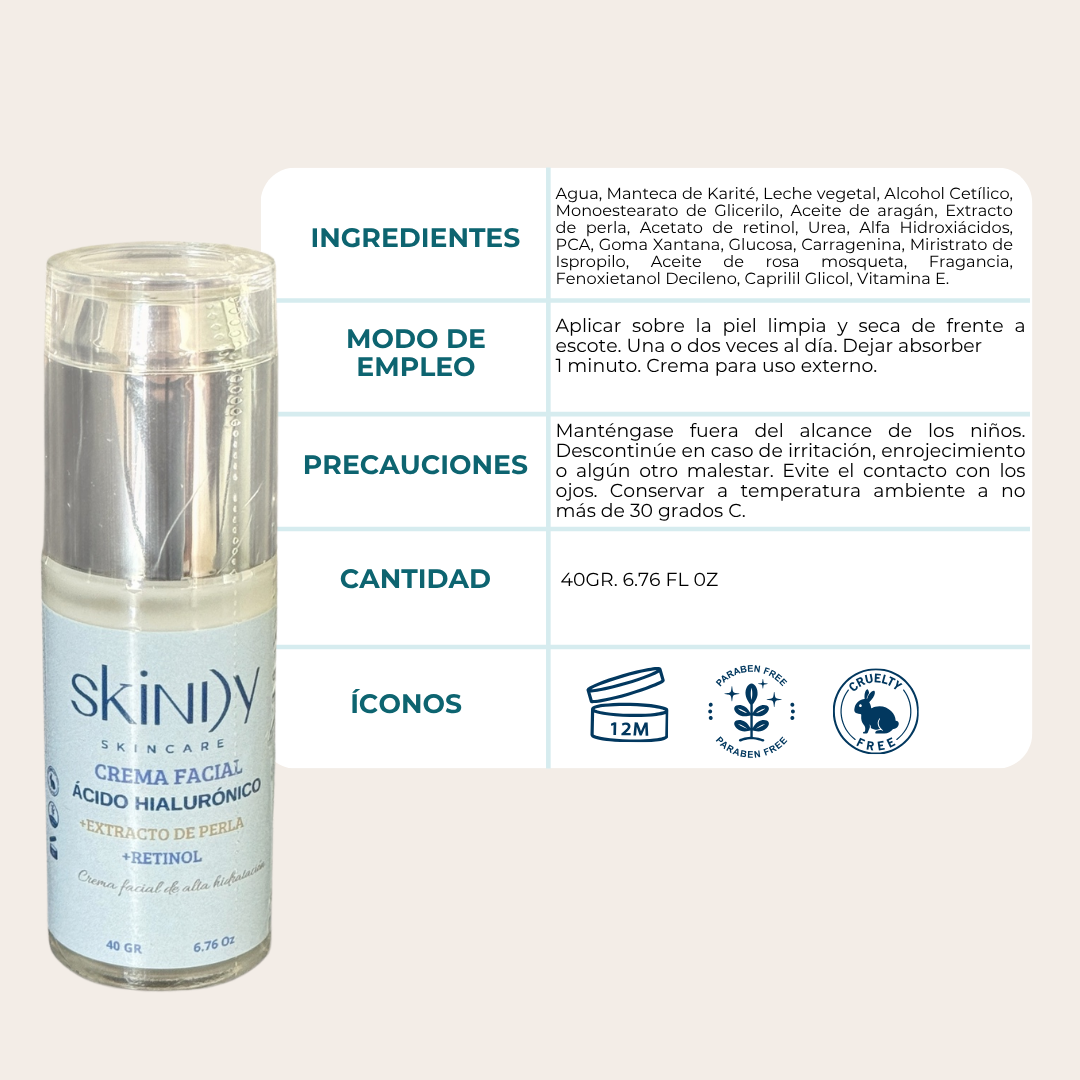 Crema de Noche con Perla y Retinol – Regeneración y luminosidad