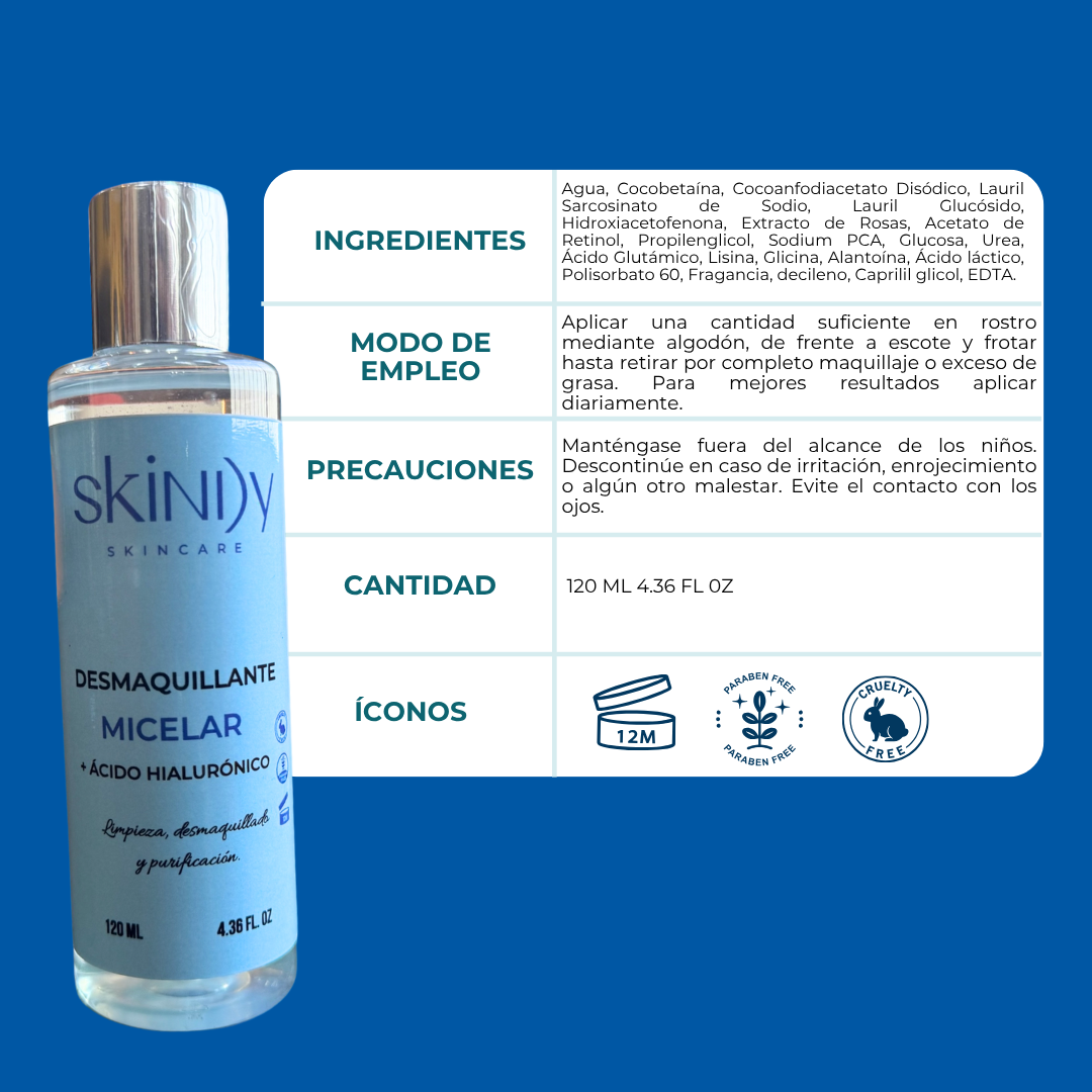 Desmaquillante Bifásico con Retinol y Ácido Láctico – Limpieza profunda y cuidado antiedad
