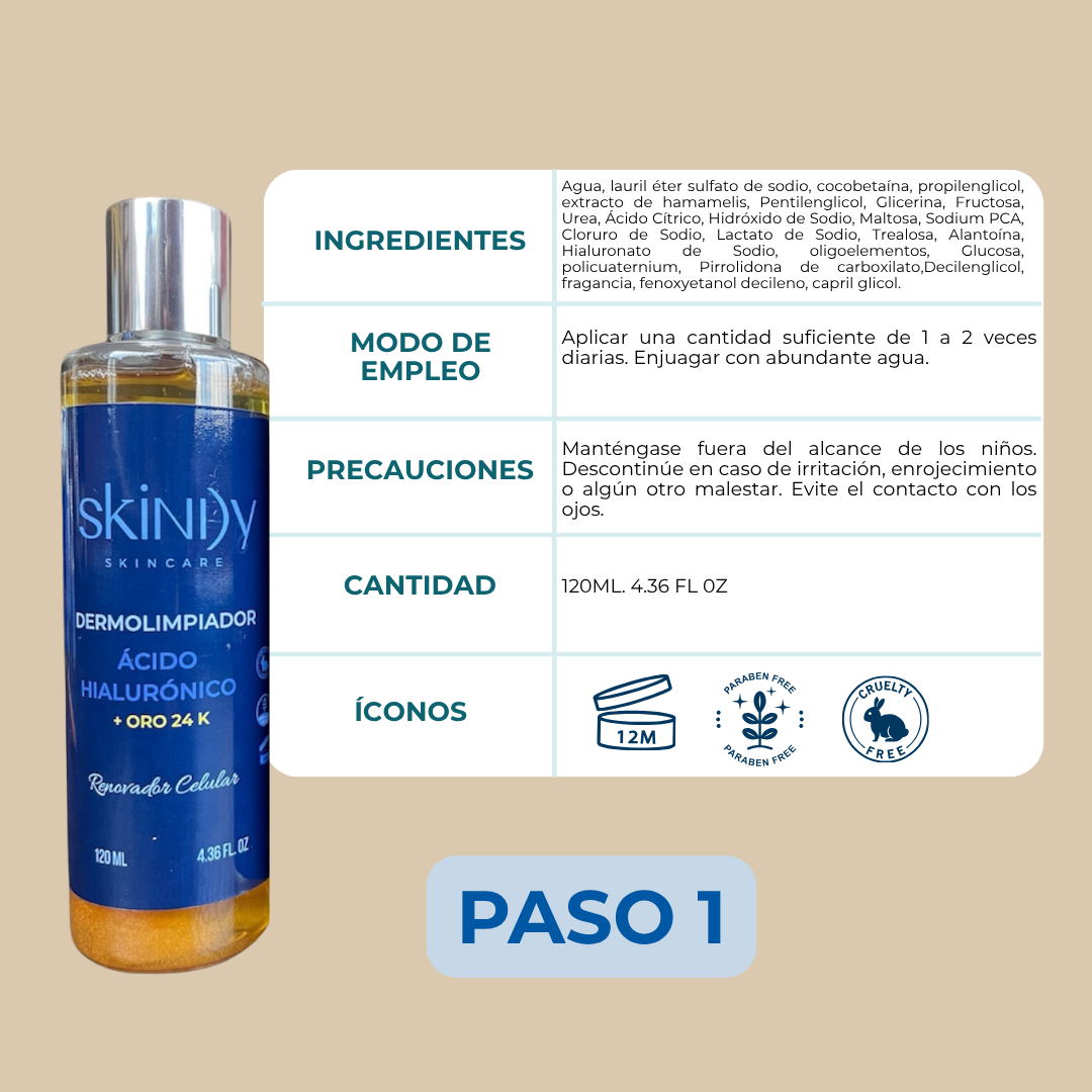 Kit de Skincare con Oro 24K y Oligoelementos – Piel luminosa, revitalizada y rejuvenecida