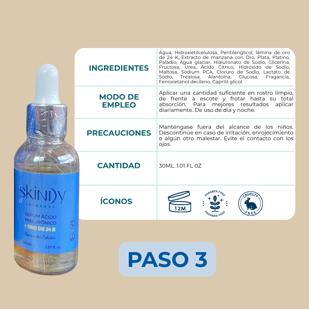 Kit de Skincare con Oro 24K y Oligoelementos – Piel luminosa, revitalizada y rejuvenecida