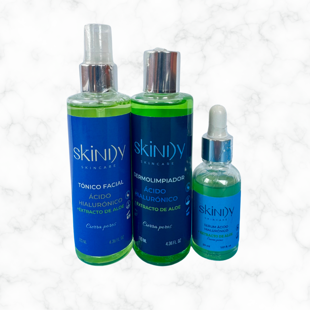 Kit de Skincare con Aloe Vera y Hamamelis – Ideal para piel grasa o con acné
