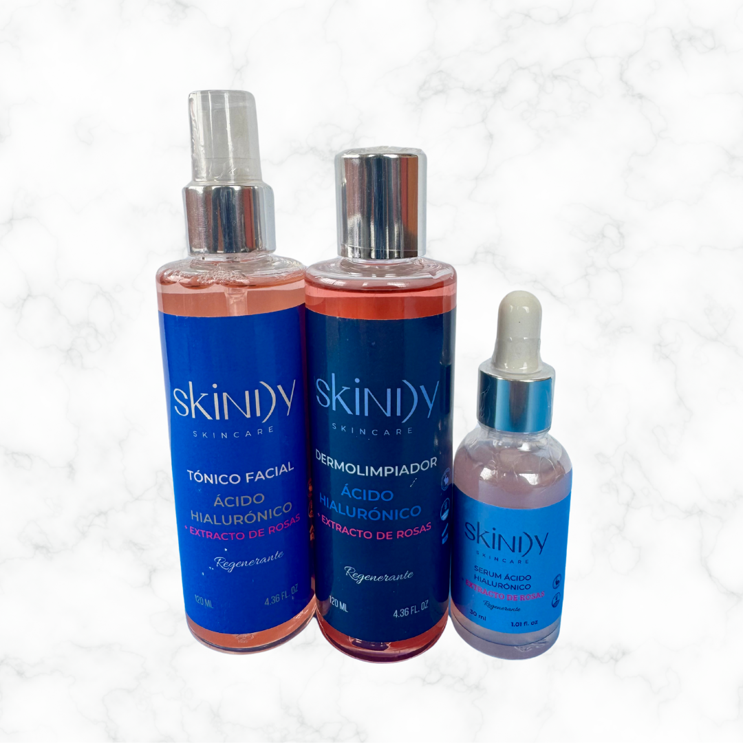 Kit de Skincare Regenerante con Extracto de Rosas – Piel sensible calmada y luminosa