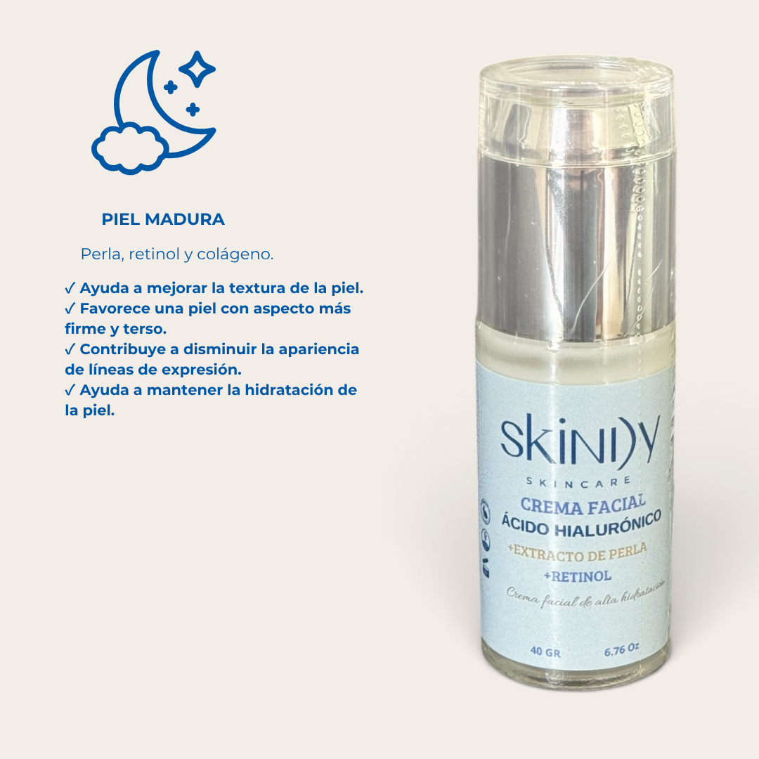 Crema de Noche con Perla y Retinol – Regeneración y luminosidad