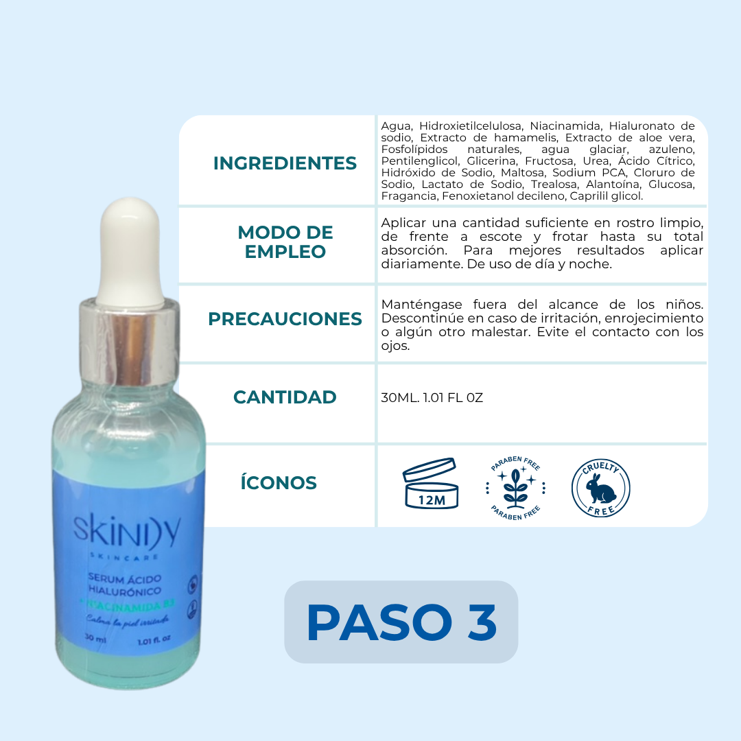 Kit de Skincare con Niacinamida (Vitamina B3) – Piel uniforme y sin imperfecciones