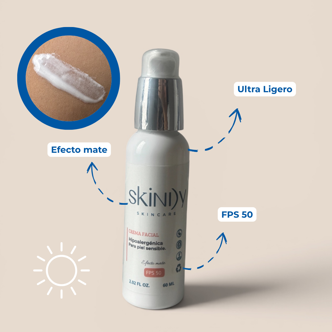 Protector Solar en Crema – Hipoalergénico y de efecto mate