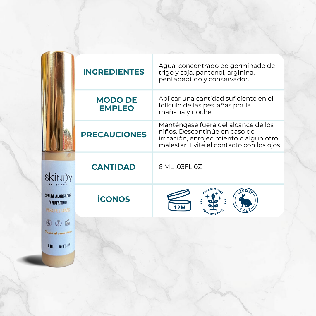 Sérum Fortalecedor de Pestañas – Con pentapéptidos y germinado de trigo